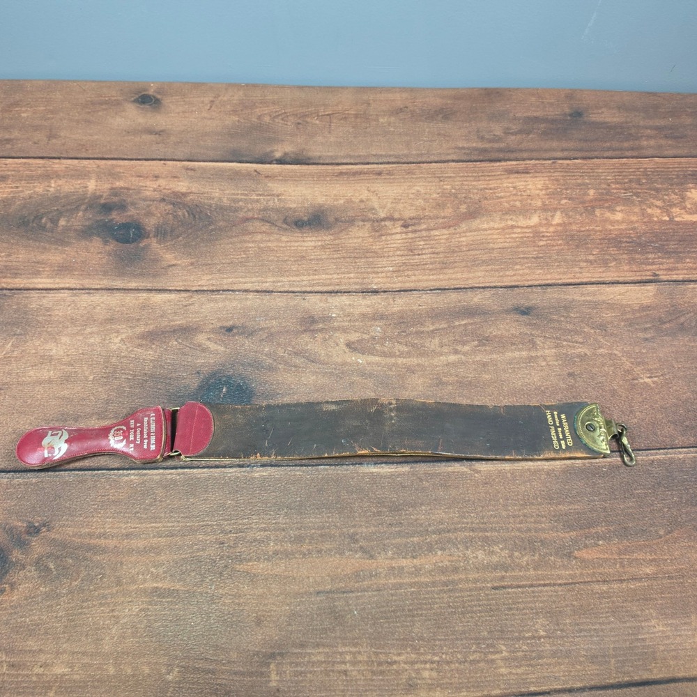 C. Klauberg & Bros Razor Strop Mens OS Brown Good Horsehide 350 Vintage NY